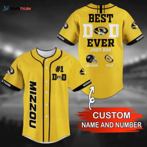 Missouri Tigers Personalized Baseball Jersey