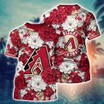 MLB Arizona Diamondbacks 3D T-Shirt Flower Tropical For Sports Enthusiasts