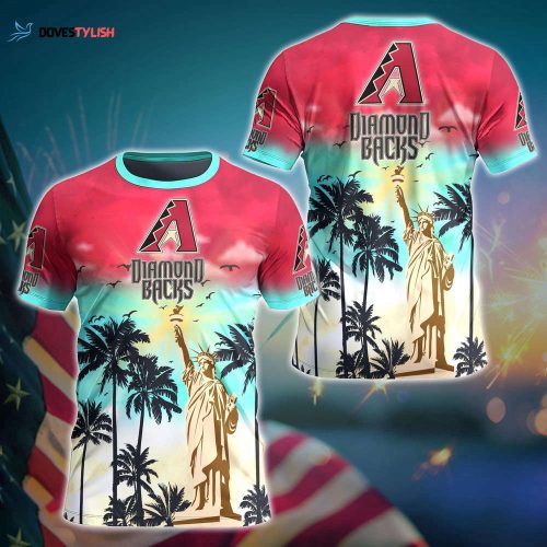 MLB Arizona Diamondbacks 3D T-Shirt Floral Vibes For Fans Sports