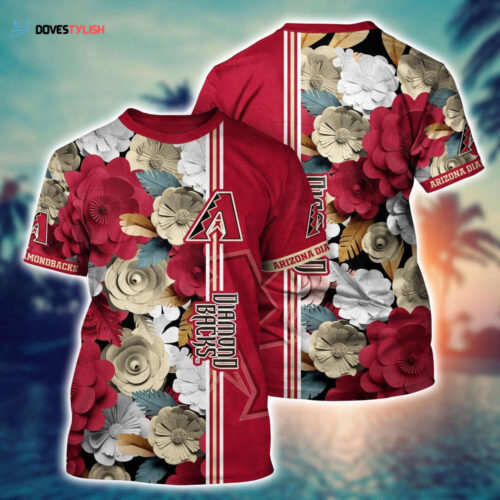 MLB Arizona Diamondbacks 3D T-Shirt Tropical Elegance For Fans Sports