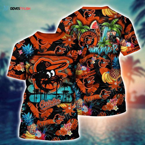 MLB Baltimore Orioles 3D T-Shirt Adventure Vogue For Sports Enthusiasts