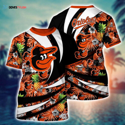 MLB Baltimore Orioles 3D T-Shirt Champion Comfort For Fans Baseball