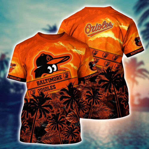 MLB Baltimore Orioles 3D T-Shirt Chic Baseball Layers For Fans Baseball