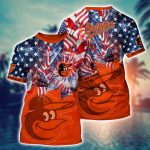 MLB Baltimore Orioles 3D T-Shirt Hawaiian Heatwave For Fans Sports