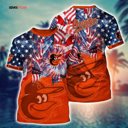 MLB Baltimore Orioles 3D T-Shirt Tropical Tranquility Bloom For Fans Sports
