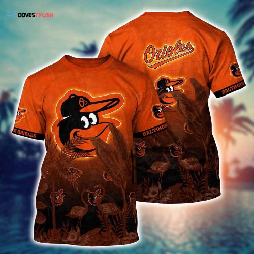 MLB Baltimore Orioles 3D T-Shirt Paradise Bloom For Sports Enthusiasts
