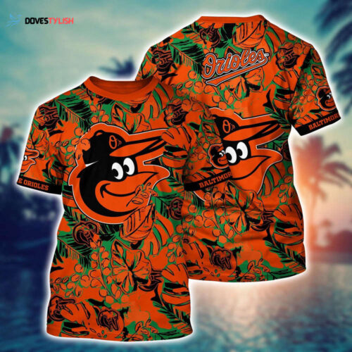 MLB Baltimore Orioles 3D T-Shirt Chic Athletic Elegance For Fans Baseball