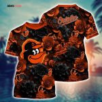MLB Baltimore Orioles 3D T-Shirt Tropical Trends For Fans Sports