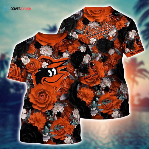 MLB Baltimore Orioles 3D T-Shirt Tropical Twist For Sports Enthusiasts