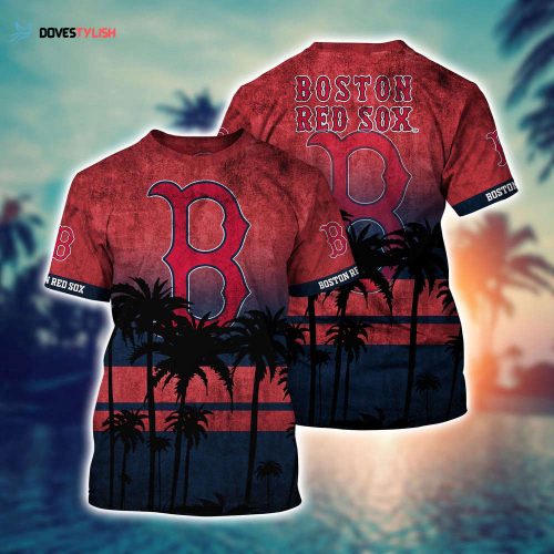 MLB Boston Red Sox 3D T-Shirt Casual Style For Fans Sports