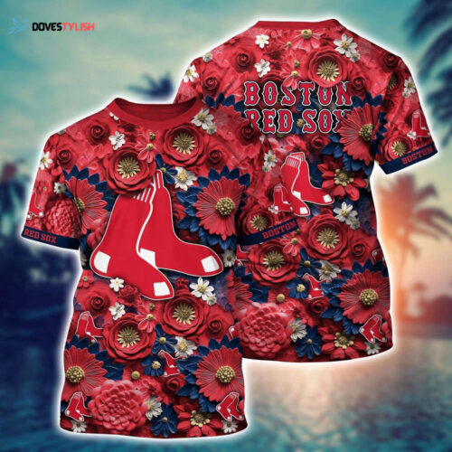 MLB Boston Red Sox 3D T-Shirt Marvelous Impact For Sports Enthusiasts