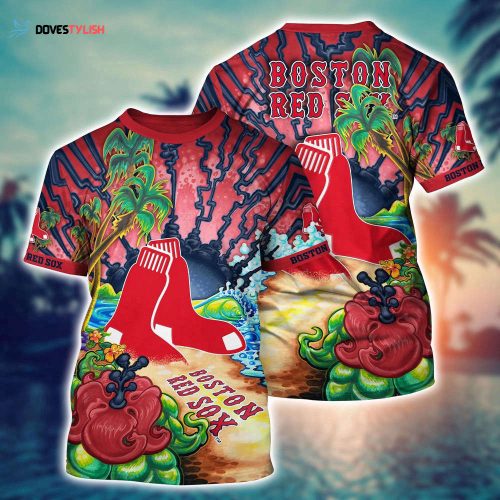 MLB Boston Red Sox 3D T-Shirt Symphony Bliss For Sports Enthusiasts