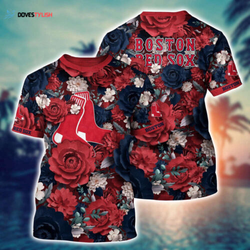 MLB Boston Red Sox 3D T-Shirt Tropical Twist For Sports Enthusiasts