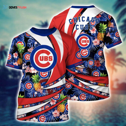 MLB Chicago Cubs 3D T-Shirt Chic Athletic Elegance For Fans Baseball