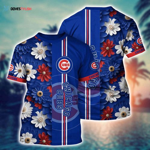 MLB Chicago Cubs 3D T-Shirt Blossom Bloom For Sports Enthusiasts