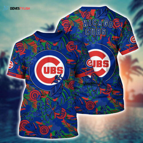 MLB Chicago Cubs 3D T-Shirt Athletic Aura For Fans Baseball