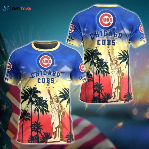 MLB Chicago Cubs 3D T-Shirt Sunset Symphony For Fans Sports