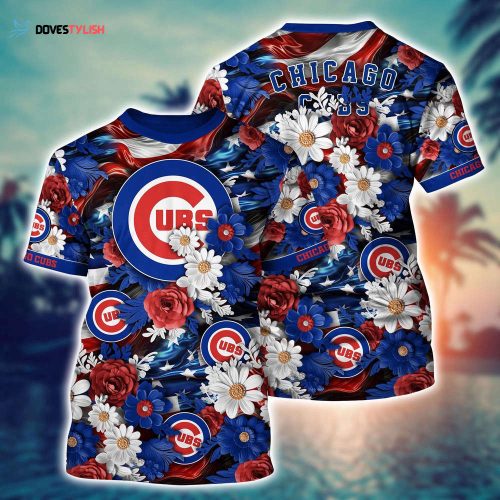 MLB Chicago Cubs 3D T-Shirt Tropical Trends For Fans Sports