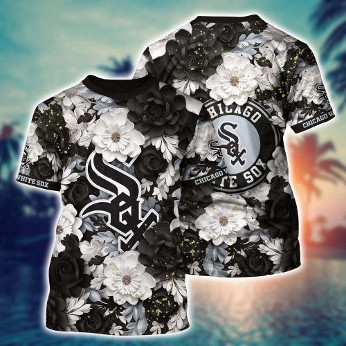 MLB Chicago White Sox 3D T-Shirt Flower Tropical For Sports Enthusiasts