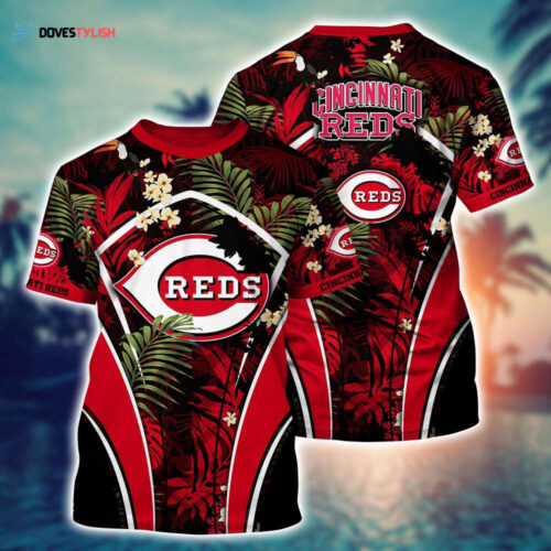 MLB Cincinnati Reds 3D T-Shirt Champion Comfort For Fans Baseball