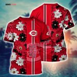 MLB Cincinnati Reds 3D T-Shirt Blossom Bloom For Sports Enthusiasts