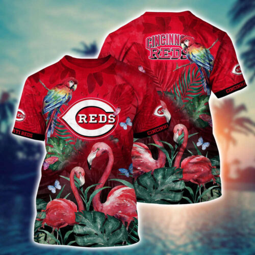 MLB Cincinnati Reds 3D T-Shirt Signature Style For Fans Baseball