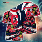 MLB Cleveland Indians 3D T-Shirt Athletic Aura For Fans Baseball