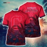 MLB Cleveland Indians 3D T-Shirt Paradise Bloom For Sports Enthusiasts