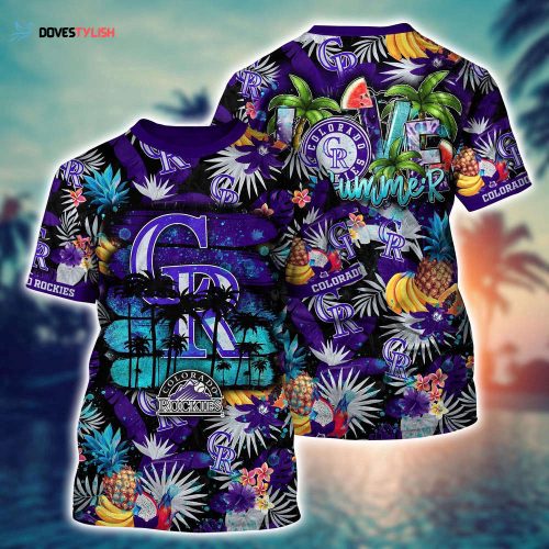 MLB Colorado Rockies 3D T-Shirt Adventure Vogue For Sports Enthusiasts