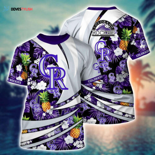 MLB Colorado Rockies 3D T-Shirt Athletic Aura For Fans Baseball