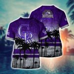 MLB Colorado Rockies 3D T-Shirt Casual Style For Fans Sports