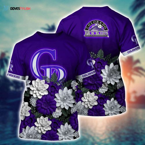 MLB Colorado Rockies 3D T-Shirt Sunset Slam Chic For Fans Sports