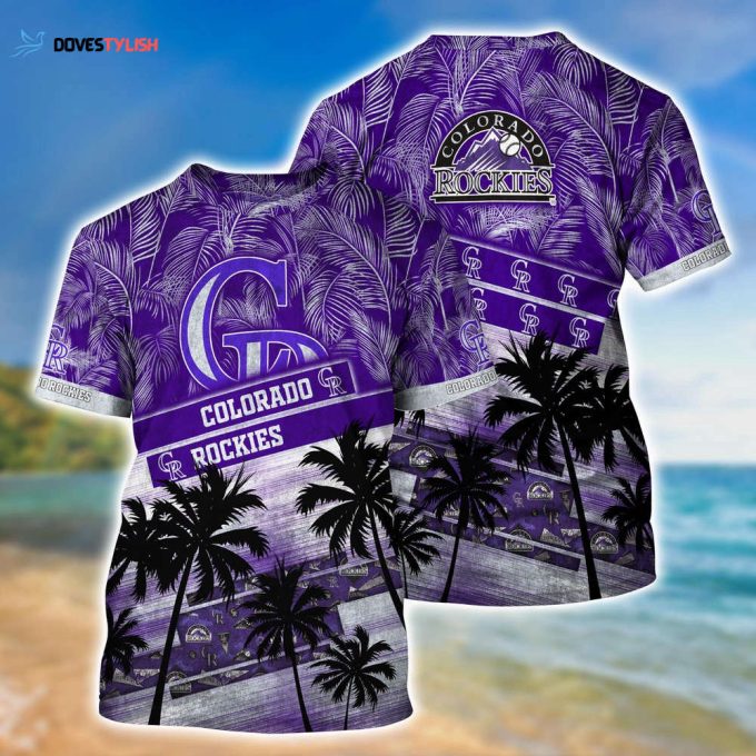MLB Colorado Rockies 3D T-Shirt Sporty Chic For Fans Sports