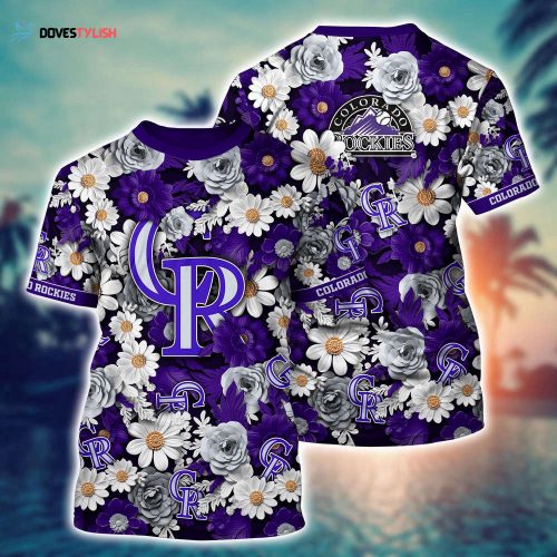 MLB Miami Marlins 3D T-Shirt Floral Vibes For Fans Sports