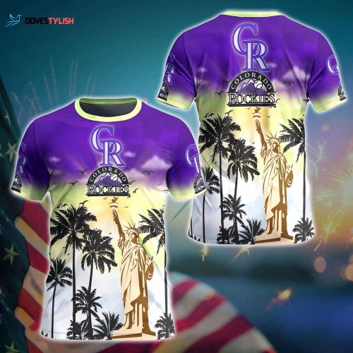 MLB Colorado Rockies 3D T-Shirt Tropical Elegance For Fans Sports