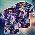 MLB Colorado Rockies 3D T-Shirt Tropical Tranquility Bloom For Fans Sports