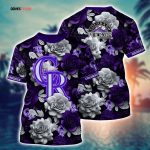 MLB Colorado Rockies 3D T-Shirt Tropical Trends For Fans Sports
