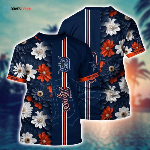 MLB Detroit Tigers 3D T-Shirt Blossom Bloom For Sports Enthusiasts