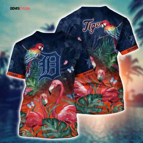 MLB Detroit Tigers 3D T-Shirt Signature Style For Fans Baseball