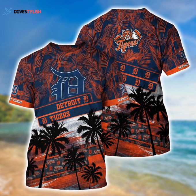 MLB Detroit Tigers 3D T-Shirt Sporty Chic For Fans Sports