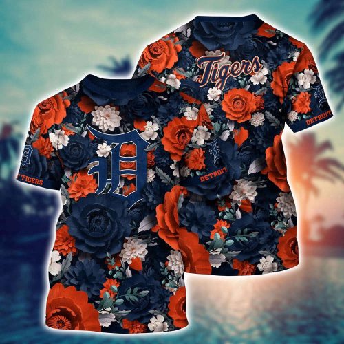 MLB Detroit Tigers 3D T-Shirt Tropical Twist For Sports Enthusiasts