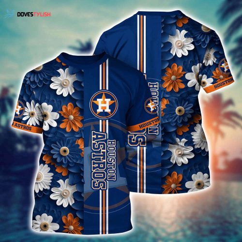 MLB Houston Astros 3D T-Shirt Blossom Bloom For Sports Enthusiasts