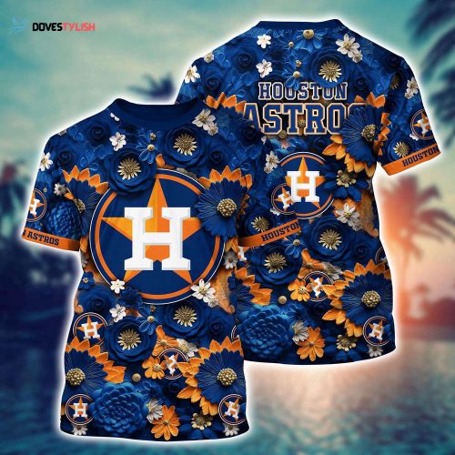 MLB Houston Astros 3D T-Shirt Tropical Twist For Sports Enthusiasts