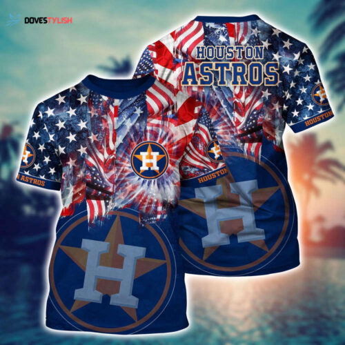 MLB Houston Astros 3D T-Shirt Sunset Slam Serenade For Fans Sports