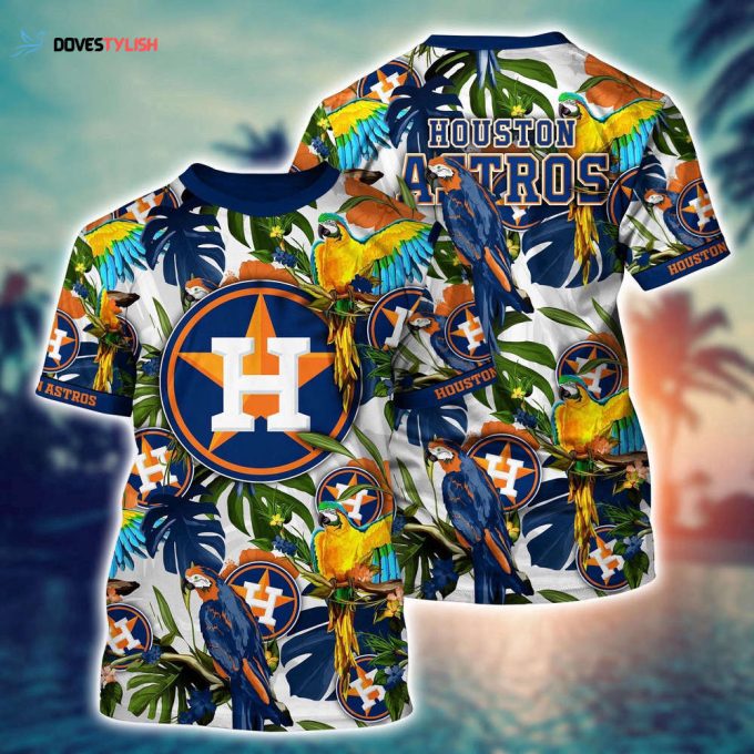 MLB Houston Astros 3D T-Shirt Symphony Bliss For Sports Enthusiasts