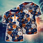 MLB Houston Astros 3D T-Shirt Tropical Tranquility Bloom For Fans Sports