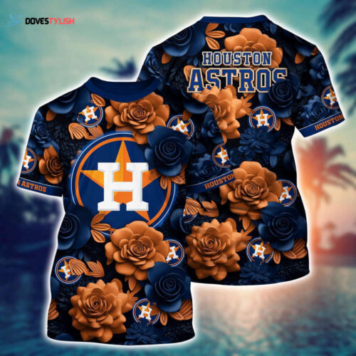 MLB Houston Astros 3D T-Shirt Tropical Trends For Fans Sports