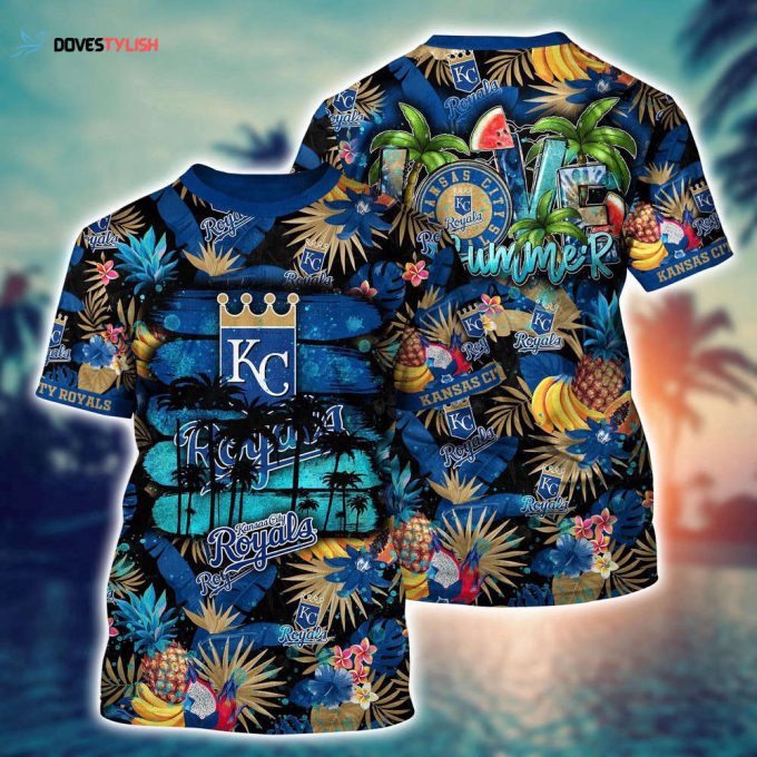 MLB Kansas City Royals 3D T-Shirt Adventure Vogue For Sports Enthusiasts
