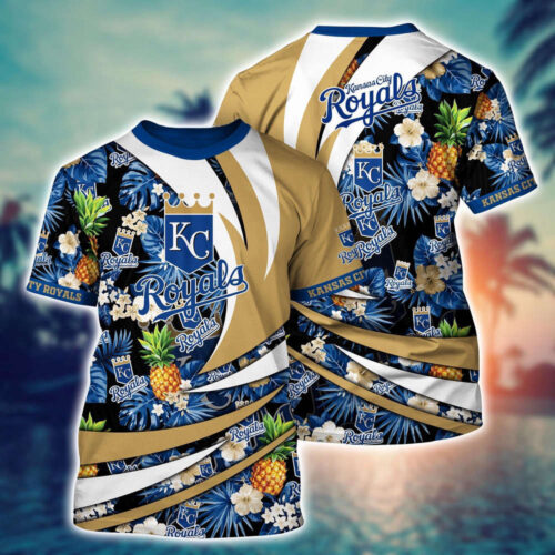 MLB Kansas City Royals 3D T-Shirt Athletic Aura For Fans Baseball