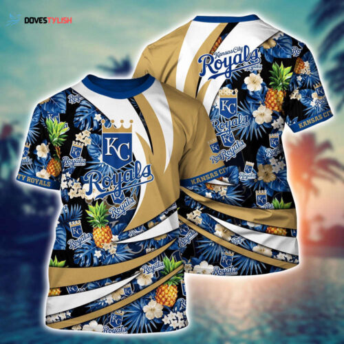 MLB Kansas City Royals 3D T-Shirt Chic Baseball Layers For Fans Baseball